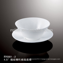 Ensemble de tasse de thé chinoise à base de porcelaine blanche spécial et spécial